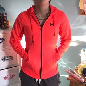 Neon pink Under armour sweatshirt
